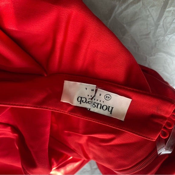 HOUSE OF CB 'Ilaria' Red Bow Halter Maxi Dress NWOT size XS - Picture 9 of 11